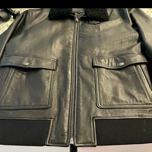 NWOT Mens Coach Leather Shealing Jacket Size XL